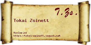 Tokai Zsinett névjegykártya