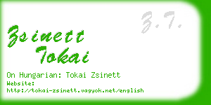 zsinett tokai business card